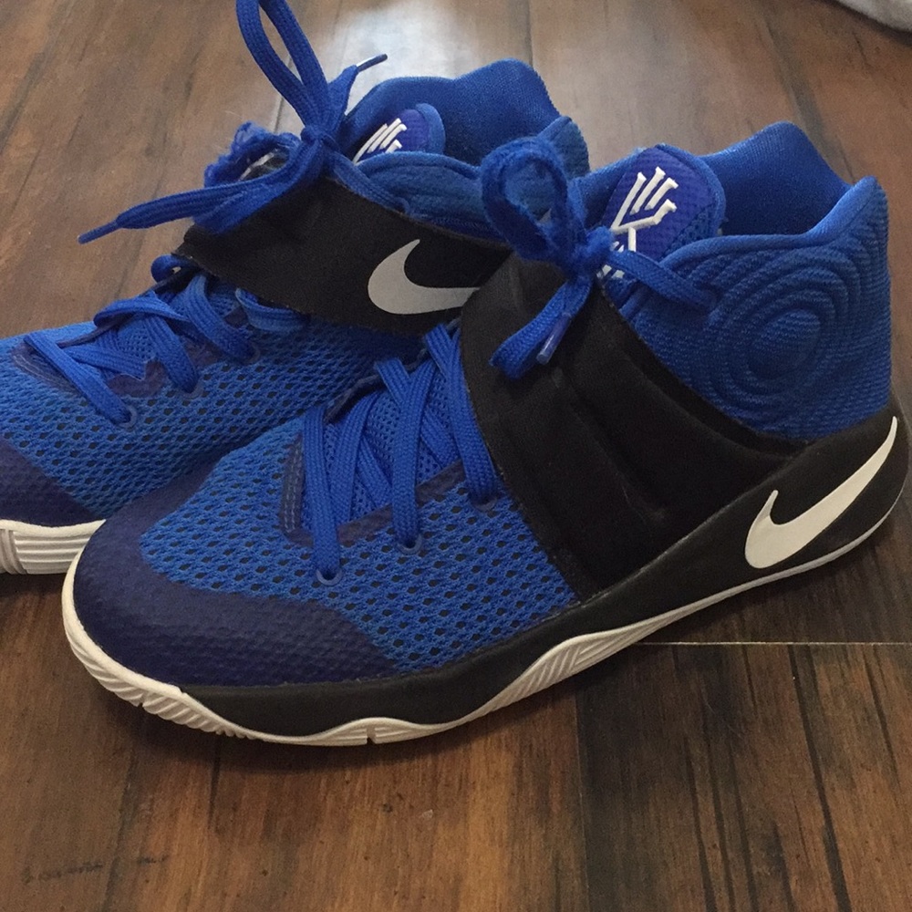 Blue kyries basketball shoes